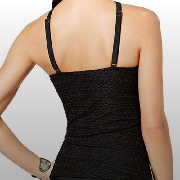 Island Escape High Neck Crochet Tankini - Picture 2 of 2